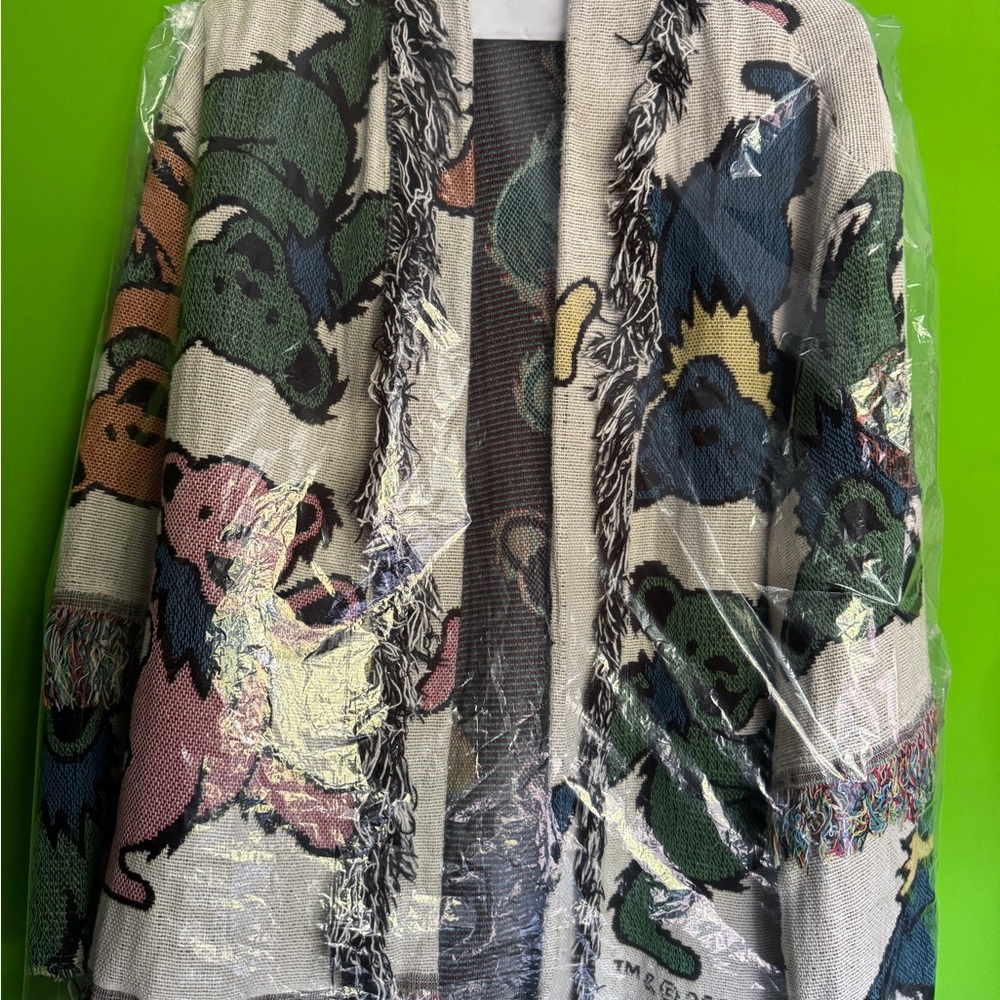 Handwoven Men’s Grateful Dead Jacket/swoncho